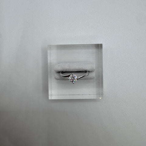 Anello solitario con zirconi argento 925