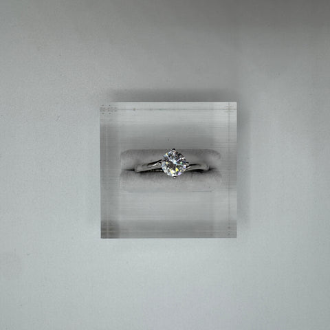 Anello Solitario con zirconi argento 925