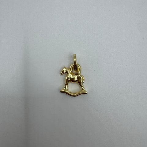 Pendente cavallo a dondolo bombè oro