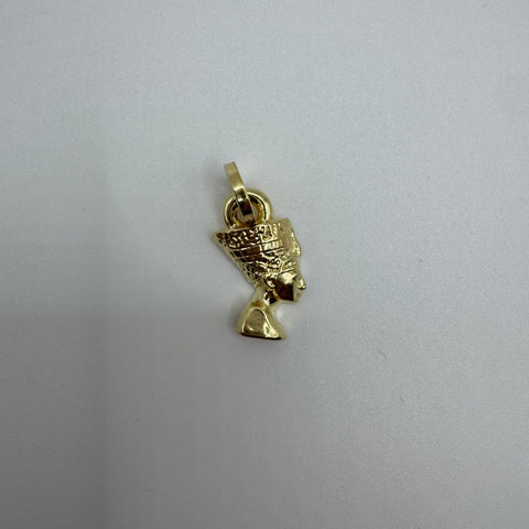 Pendente testa egizia bombè oro