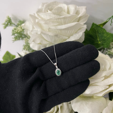 Collana Kate oro smeraldo e diamanti
