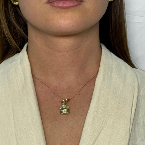 Collana con casa bombè oro