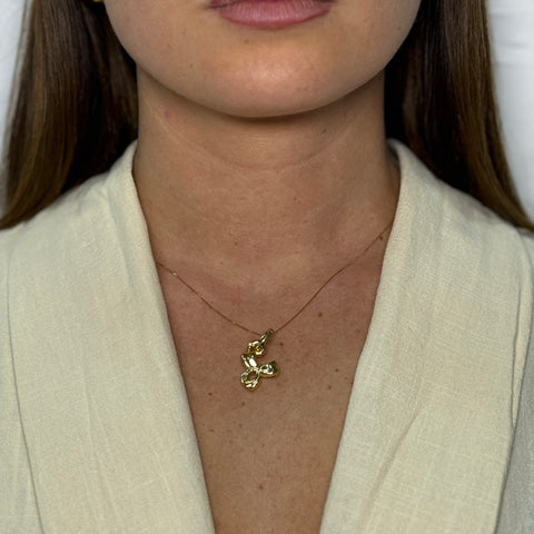 Collana con fiocco bombè oro