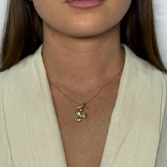 Collana con fiocco bombè oro