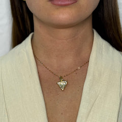 Collana con pizza bombè oro