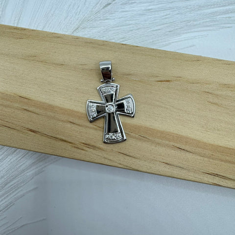 Pendente croce oro e diamanti