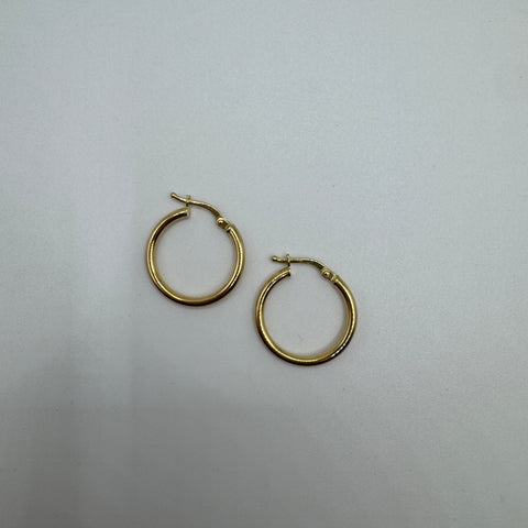 Orecchini cerchio tubolare oro