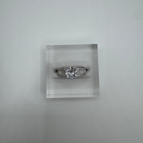 Anello Solitario Pavè con zirconi argento 925