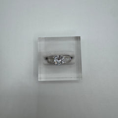 Anello Solitario Pavè con zirconi argento 925