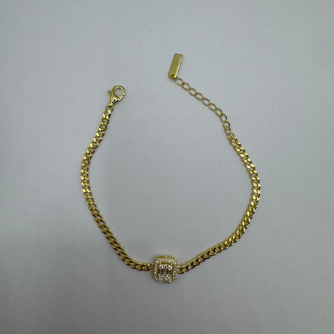 Bracciale groumette kate con zirconi  Argento