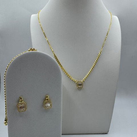 Parure groumette Kate con zirconi Argento 925