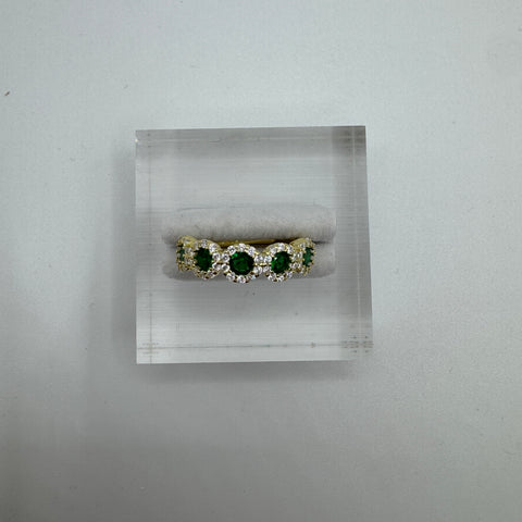 Anello Veretta fiori con zirconi argento 925