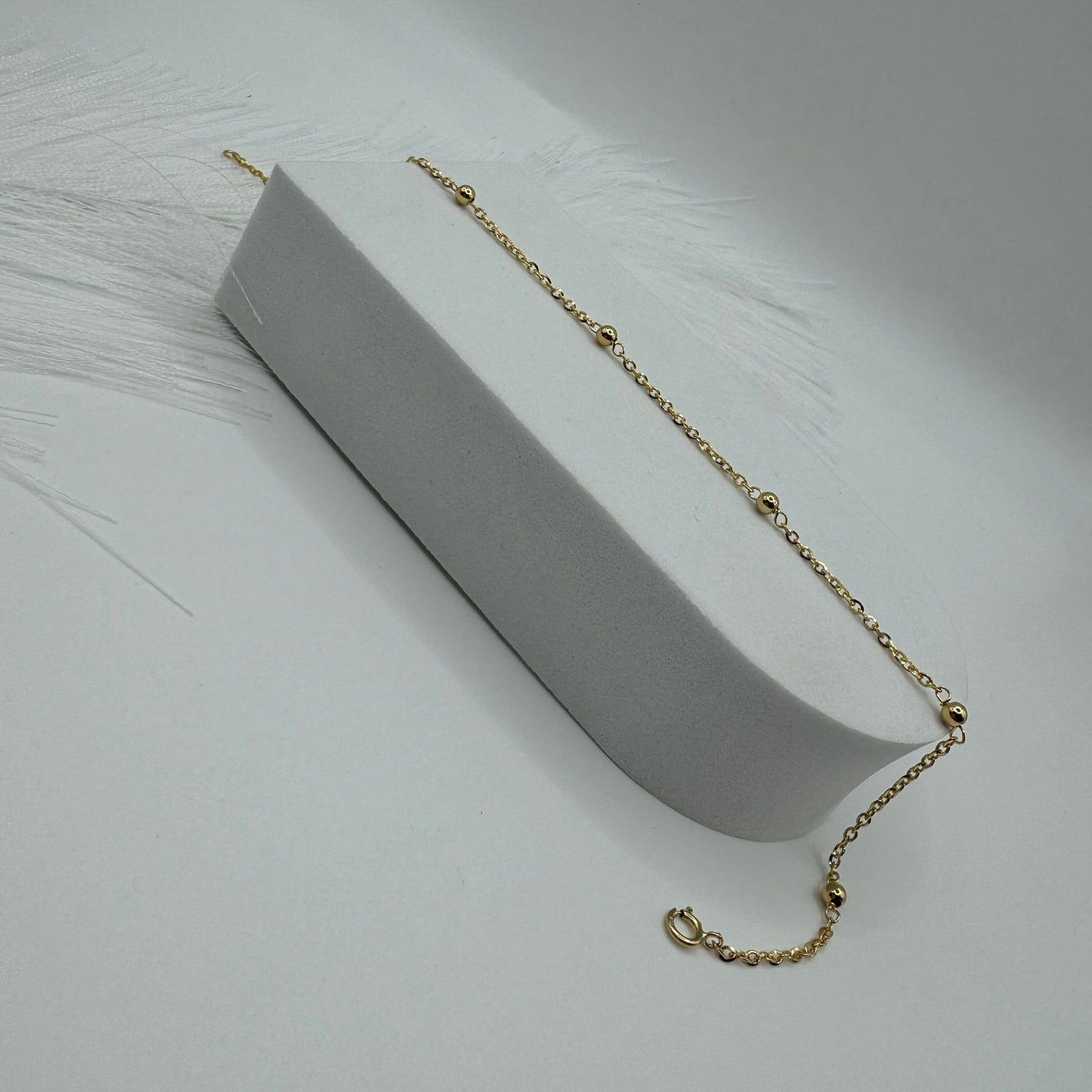 Bracciale rollò con sfere oro