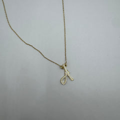 collana Lettera con zirconi Argento 925