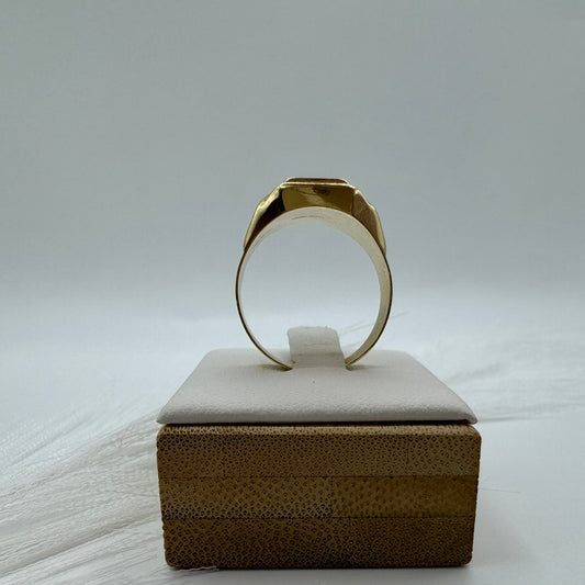 Anello Uomo scudo rettangolare oro