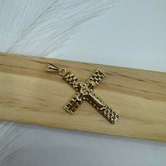 Pendente croce scatolare oro