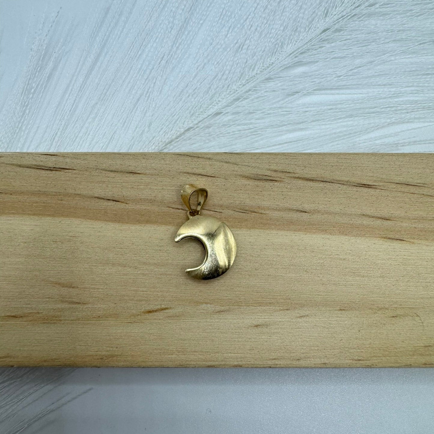 Pendente luna bicolor oro