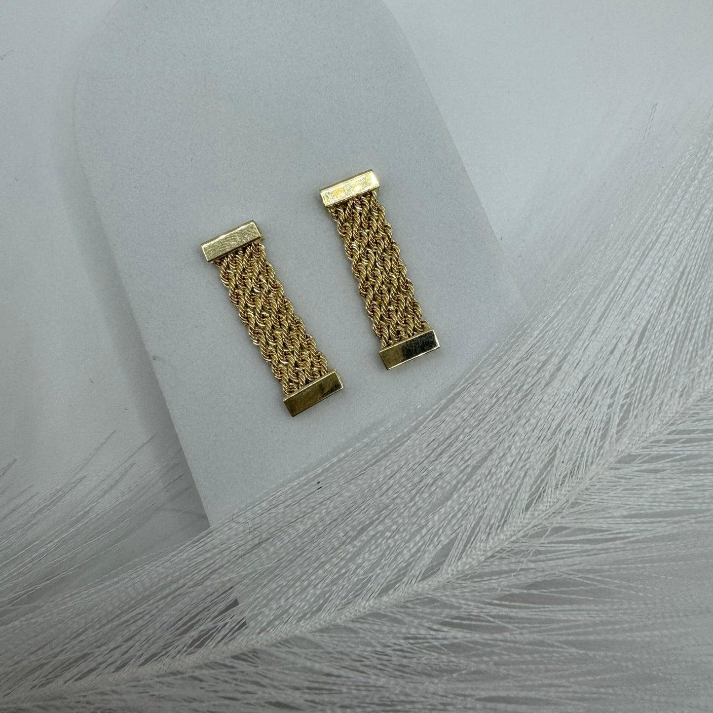Orecchini pendente multifune 4 oro