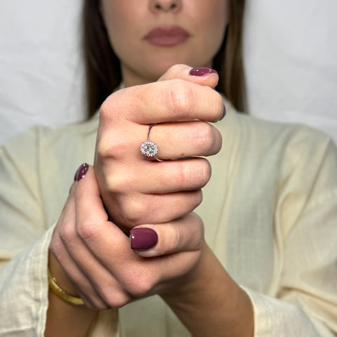 Anello Kate con zirconi oro