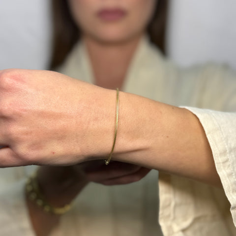 Bracciale tubolare oro