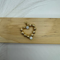 Pendente cuore milleluci zirconi e oro