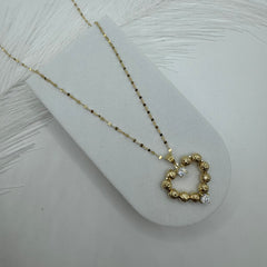collana specchiatina con cuore milleluci zirconi e oro