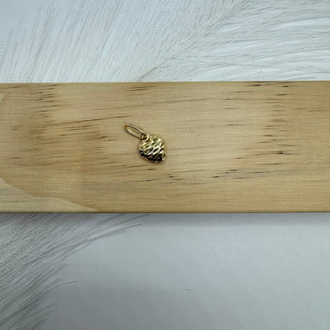 Pendente cuore bombè e oro