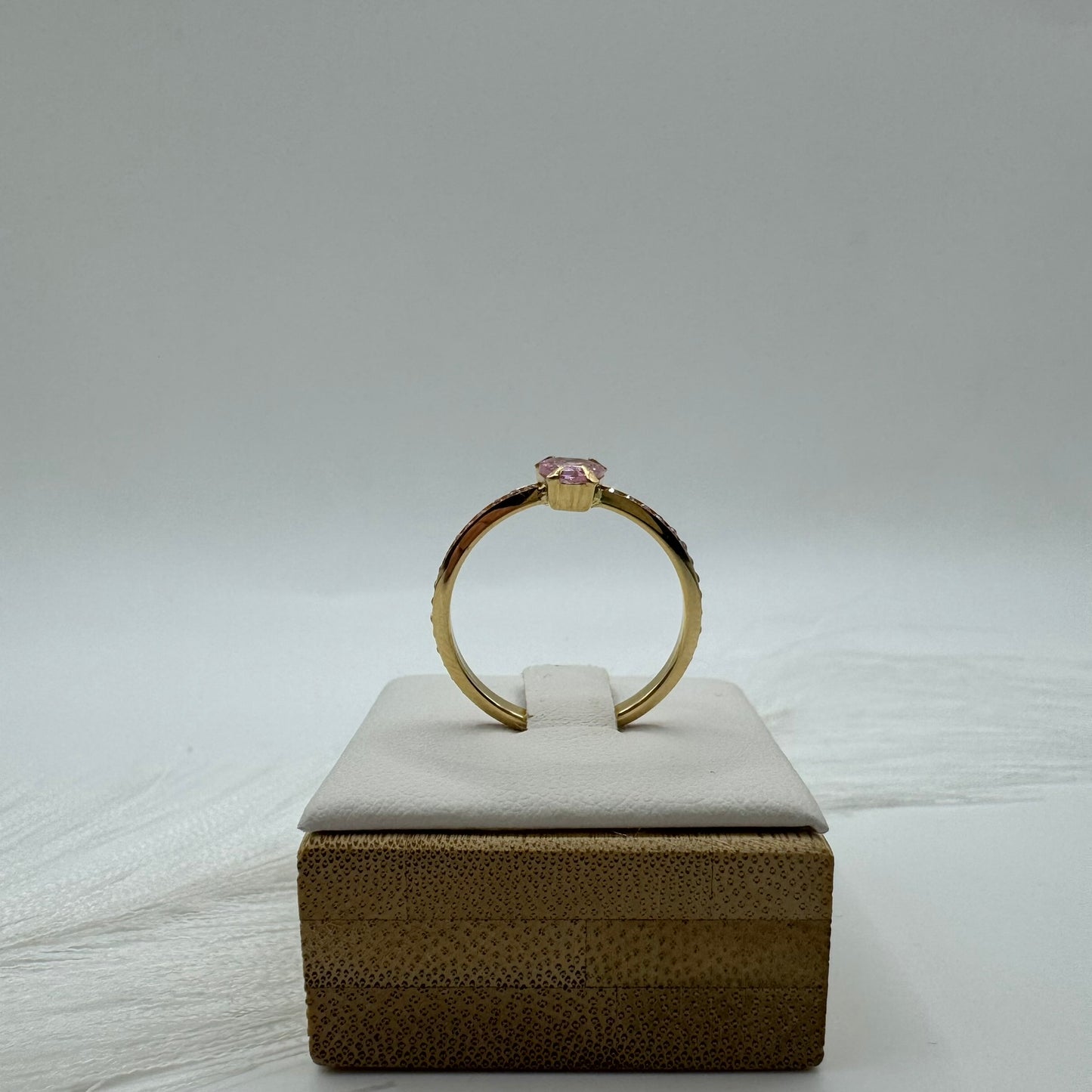 Anello cuore zirconi e oro