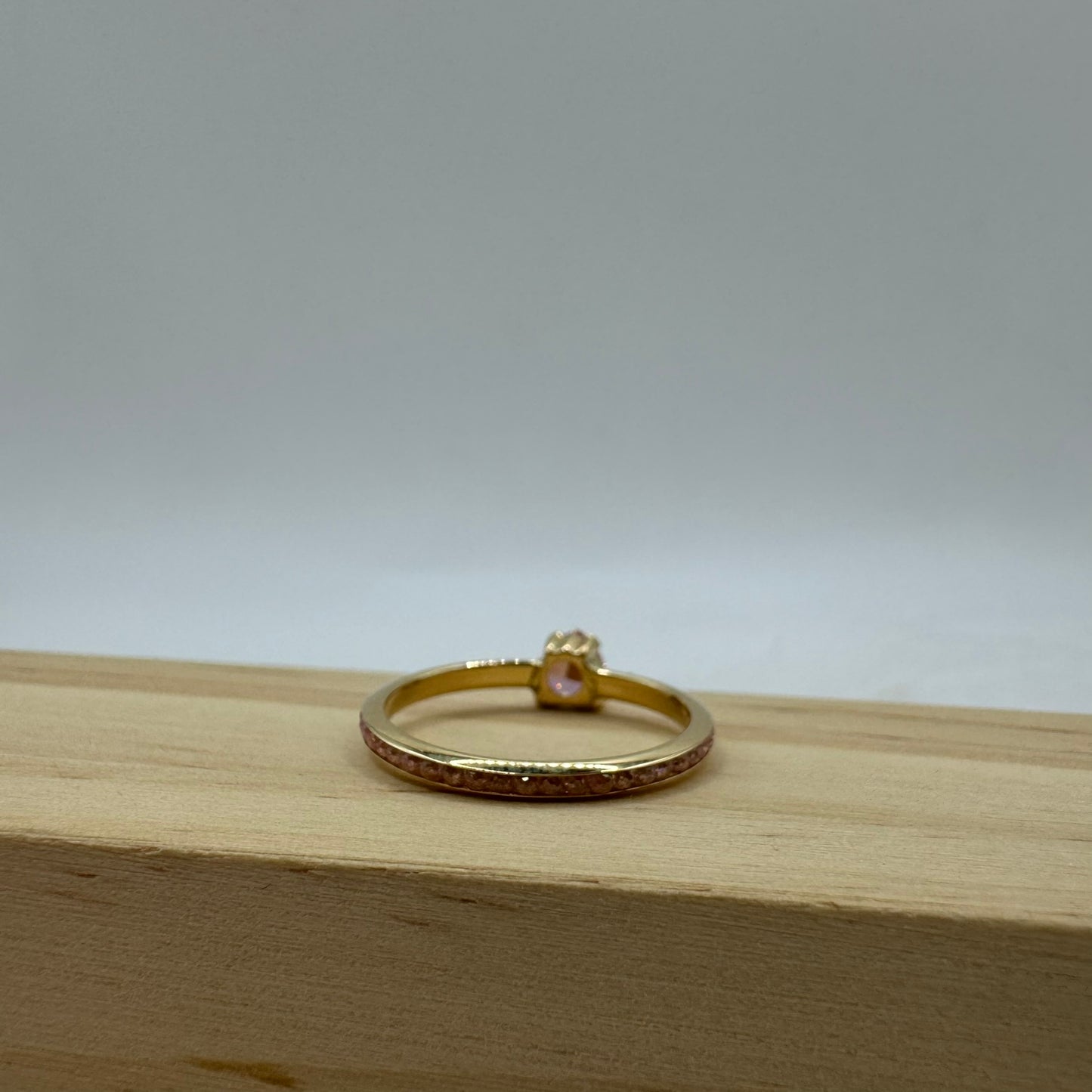 Anello cuore zirconi e oro
