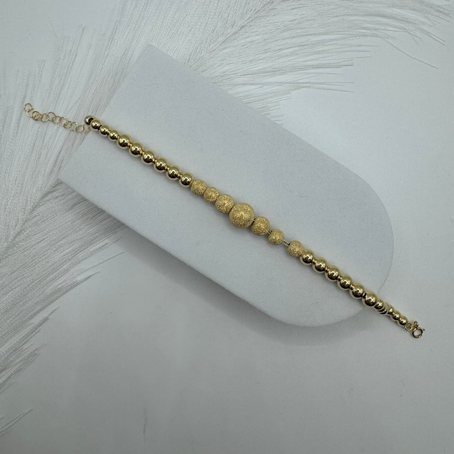 Bracciale sfere degradè oro