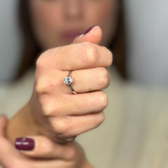 Anello solitario oro e diamante