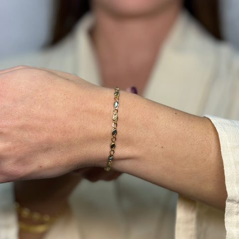 Bracciale cerini bicolor oro