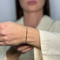 Bracciale mezzo tennis oro e diamanti