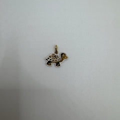 Pendente tartaruga bicolor oro