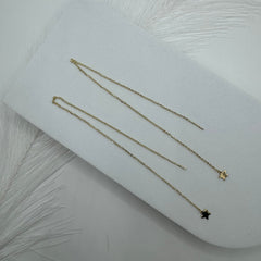 Orecchini stella pendente oro