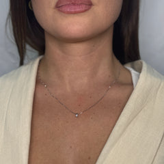 Collana punto luce oro e diamante
