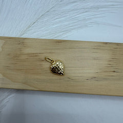 Pendente cuore bombè e oro