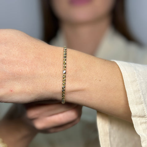 Bracciale cerini bicolor oro