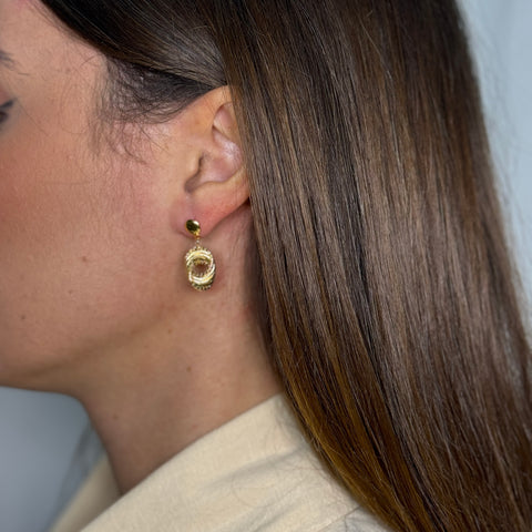 Orecchini nodo filamenti oro