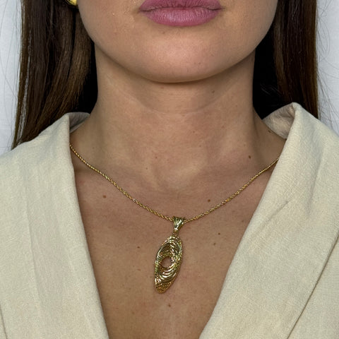 Collana con nodo filamenti oro