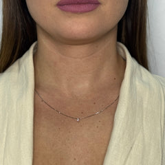 Collana punto luce con Diamante oro