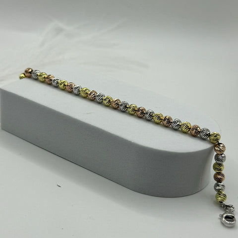 Bracciale sfere multicolor Argento