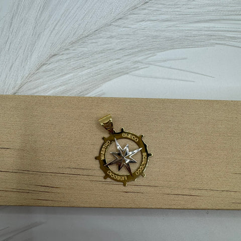 Pendente rosa dei venti oro