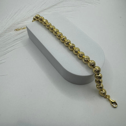 Bracciale sfere gold Argento