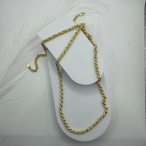 Collana fune argento gold