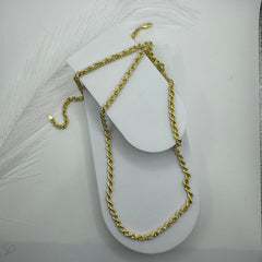 Collana fune argento gold