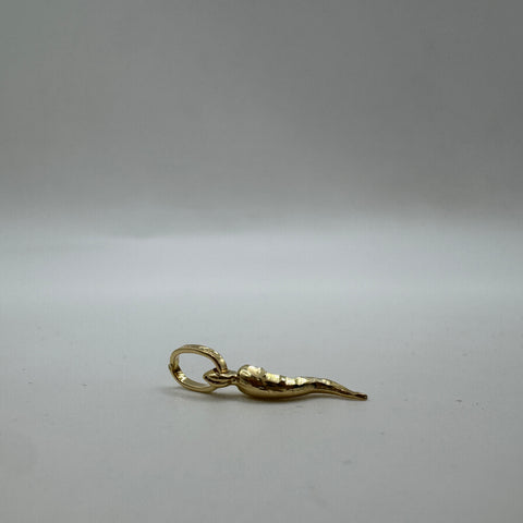 Pendente corno diamantato oro