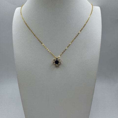 collana kate fiore con zirconi Argento