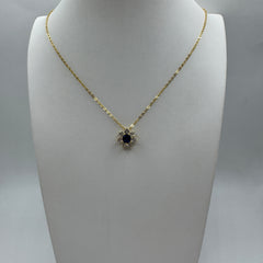 collana kate fiore con zirconi Argento
