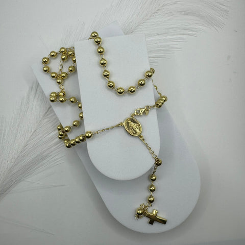 Collana rosario argento gold